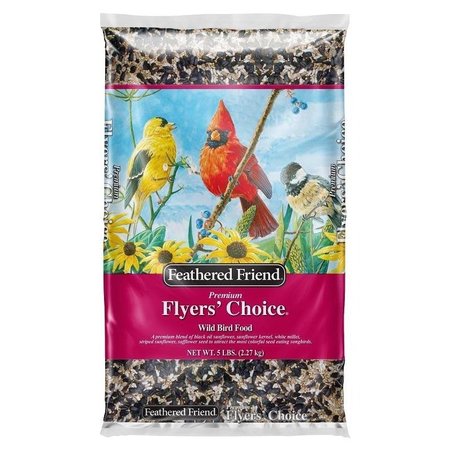 FEATHERED FRIEND Flyers' Choice Series Wild Bird Food, Premium, 5 lb Bag 14162